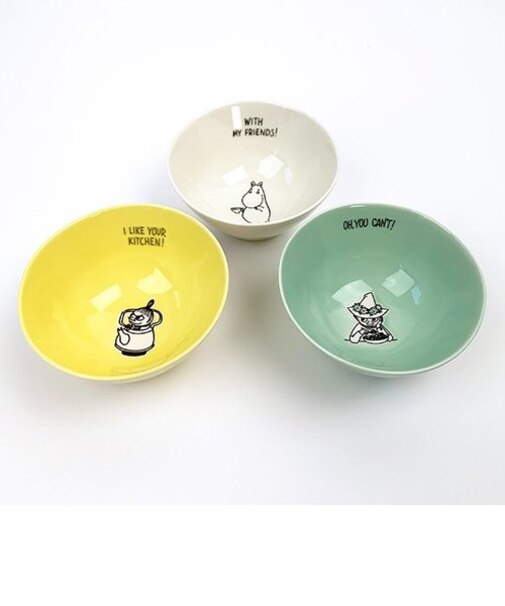 ムーミン トリオ ボウルセット ヒュヴァー リトルミィ スナフキン 皿 小鉢 ランチ キッチン