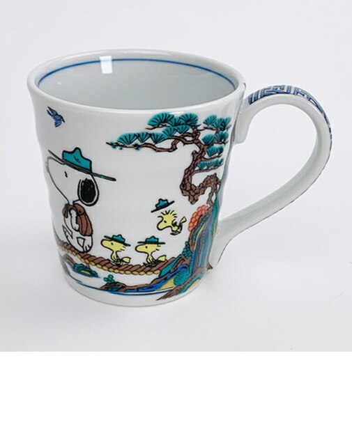スヌーピー マグ 山水 九谷焼 マグカップ ランチ ティータイム ギフト