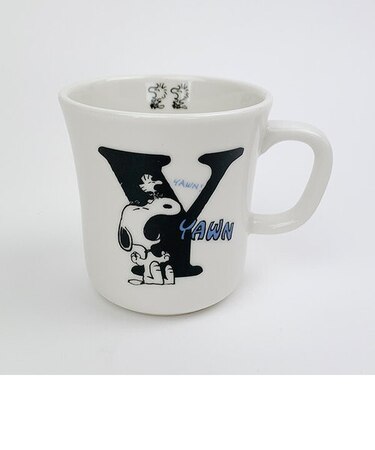 スヌーピー イニシャルマグ（Y） マグカップ  コップ ホワイト