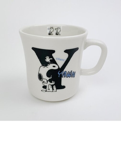 スヌーピー イニシャルマグ（Y） マグカップ  コップ ホワイト