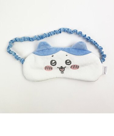 ちいかわ ハチワレ アイマスク ふわふわワッペン リラックス ブルー