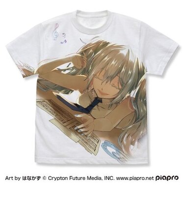 初音ミク フルグラフィック はなかず Ver. Tシャツ ホワイト XLサイズ