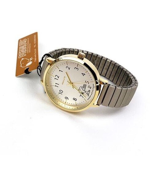 スヌーピー パールジャバラウォッチ グレー 腕時計 グレー日本製