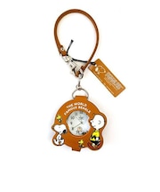 スヌーピー PEANUTS ストラップルーペウォッチ ブラウン ストラップ付き時計 ブラウンギフト