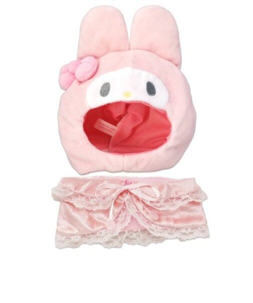 サンリオ マイメロディ プラッシュコスチューマー レースケープ ぬいぐるみ用コスチューム ピンク Mサイズ