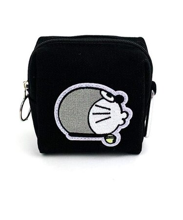 ドラえもん ミニポーチBK モノクロ刺繍ドラえもん 小物入れ ブラック 