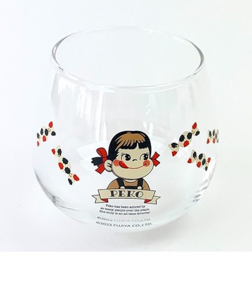 ペコちゃん  レトロペコちゃん ゆらゆらグラス ガラス 不二家  日本製