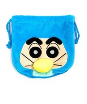 クレヨンしんちゃん クレしん きぐるみ巾着 ペンギン 小物入れ ブルー