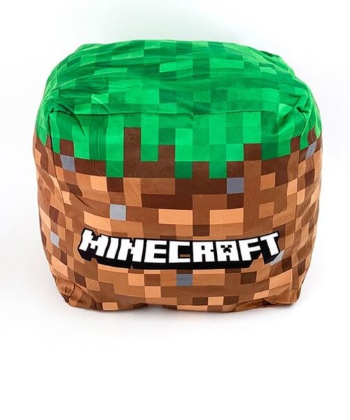 マインクラフト Minecraft ブロッククッション 草ブロック インテリア グリーン