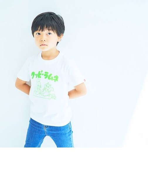 クッピーラムネ ネオンカラー Tシャツ キッズ グリーン 120 サマー