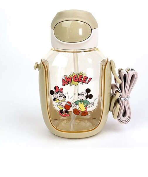 ディズニー ミッキーフレンズ クッキング ワンプッシュストローボトル ランチ 水筒 ドリンクボトル 学校 オフィス キッチン