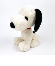スヌーピー ぬいぐるみ レトロおすわり M インテリア ホワイト