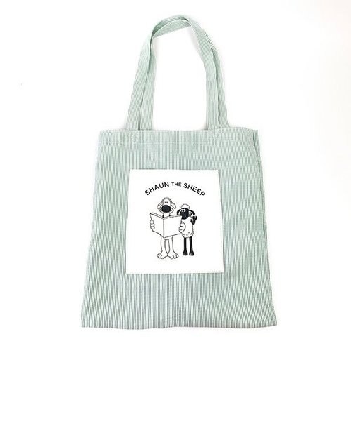 ひつじのショーン ストライプ トート グリーン トートバッグ