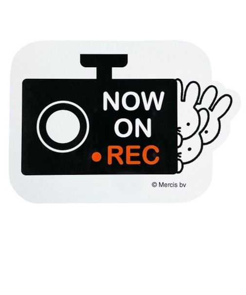 ミッフィー マグネットカーサイン NOW ON REC カー用品 録画中
