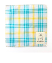 ミッフィー miffy チェックハンカチタオル ハンドタオル グリーン