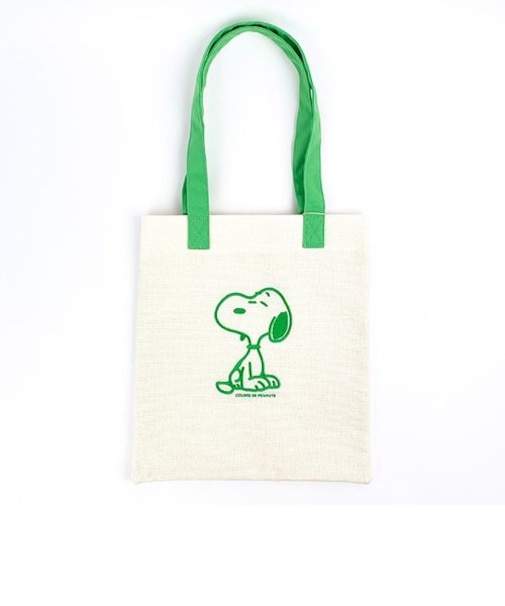 スヌーピー フラット トートバック グレー バッグ お稽古 学校 オフィス