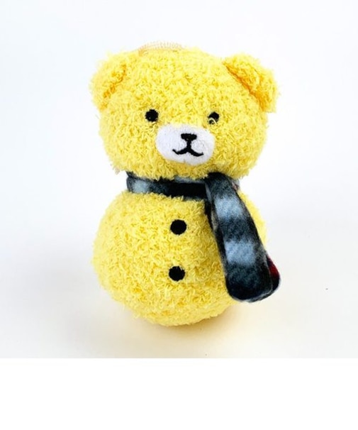 ぬいぐるみ 雪だるまベア イエロー パーフェクトワールド オリジナル マスコット クマ