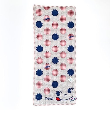 ペコちゃん フェイスタオル Peko&Poko スマイルミルキー 長タオル ぺこ ベージュ
