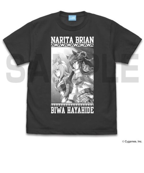 ウマ娘 ナリタブライアン Two Pieces Tシャツ S ブラック ビワハヤヒデ 服 半袖 アパレル サマー インテリア
