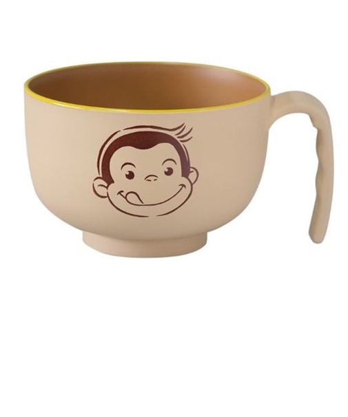 おさるのジョージ 塗手付汁わん 食器 ランチ キッチン アイボリー