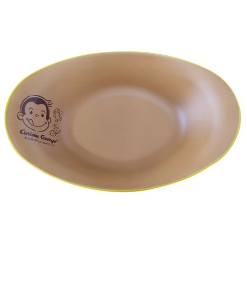 おさるのジョージ 塗カレーパスタ皿 食器 ランチ キッチン アイボリー