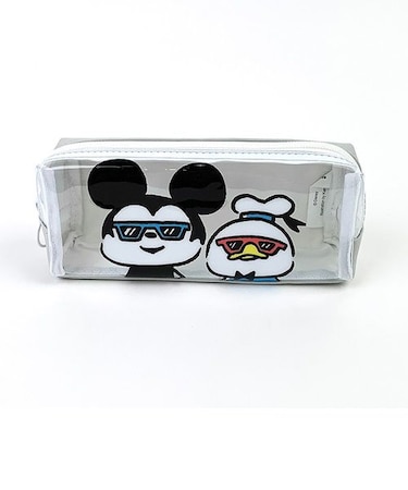ディズニー ＢＯＸペンケース ミッキー＆ドナルド クリア ペンポーチ 筆箱 新入学 新学期 学校 オフィス