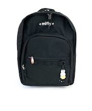 ミッフィー フェイス ブラック＆ホワイト バックパック 通学 旅行 バッグ リュック 学校