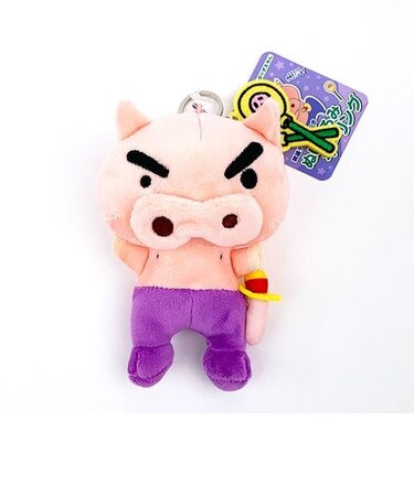 クレヨンしんちゃん 刺繍チャーム付きぬいぐるみキーリング （ぶりぶりざえもん） キーホルダー