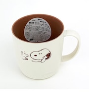 スヌーピー 木目調 マグ リラックスタイム ブラウン マグカップ ランチ キッチン ベビー キッズ