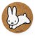 ミッフィー DB/S2 ダイカットコースター 白うさぎ dick bruna コップ敷き   日本製