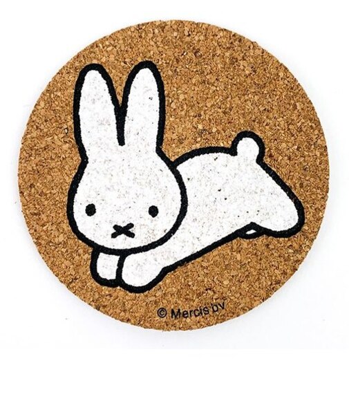 ミッフィー DB/S2 ダイカットコースター 白うさぎ dick bruna コップ敷き   日本製