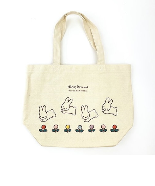 ミッフィー miffyセパレートトートバッグ 花とうさぎ ナチュラル