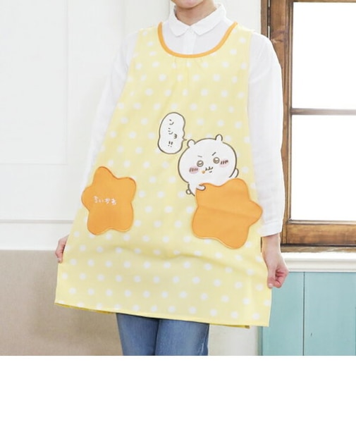 ちいかわ エプロン 星ポケットタブリエエプロン 家事 料理 保育園 幼稚園