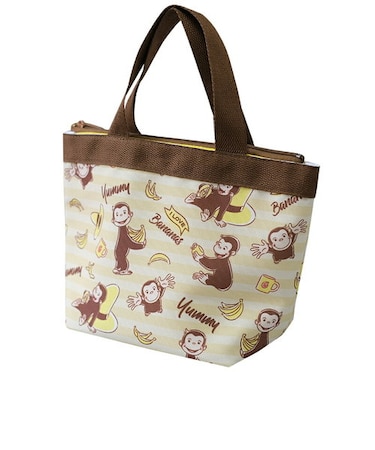おさるのジョージ ランチ保冷バッグ ヤミー トートバッグ お弁当 ランチ キッチン 学校 オフィス イエロー