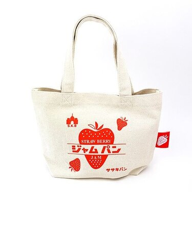 地元パン ミニトート ジャムパン 甲斐みのり監修  トートバッグ  レッド