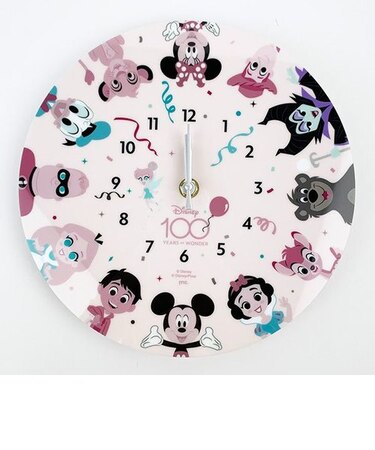 ディズニー100周年 アクリル壁掛け時計 インテリア Disney