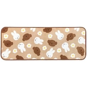 ミッフィー miffy ロングマット （ミッフィー＆ボリス＆お花） キッチン ベージュ
