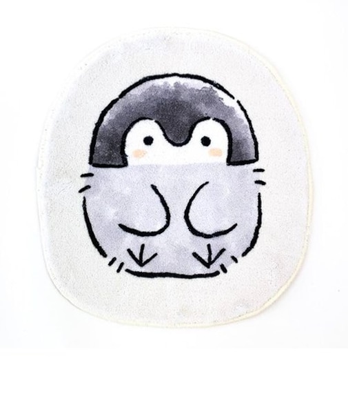 コウペンちゃん ダイカットマット インテリア ベージュ