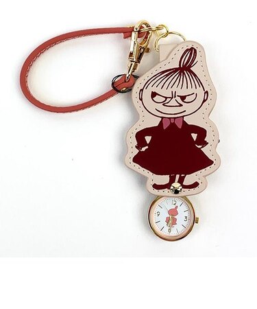 ムーミン ダイカットレザーキーチェーンウォッチ リトルミー 時計 ピンク