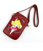 水森亜土 亜土ちゃん 2ＷＡＹ ミニショルダー バレエ バーガンディ