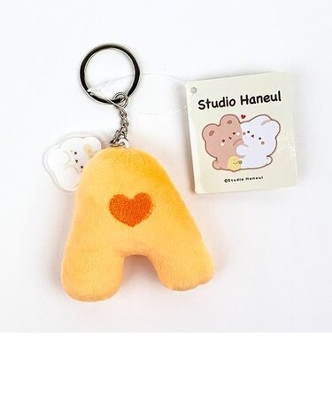 スタジオハヌル イニシャルマスコット A キーホルダー オレンジ