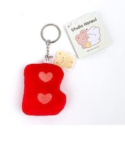 スタジオハヌル イニシャルマスコット B キーホルダー レッド