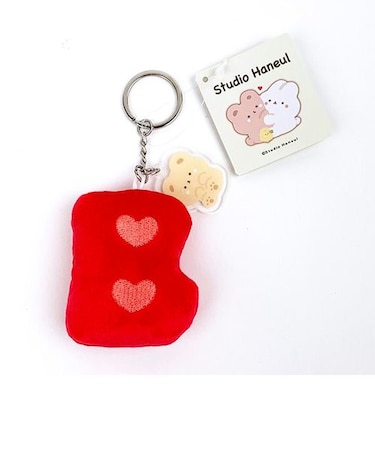 スタジオハヌル イニシャルマスコット B キーホルダー レッド