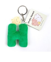 スタジオハヌル イニシャルマスコット H キーホルダー グリーン