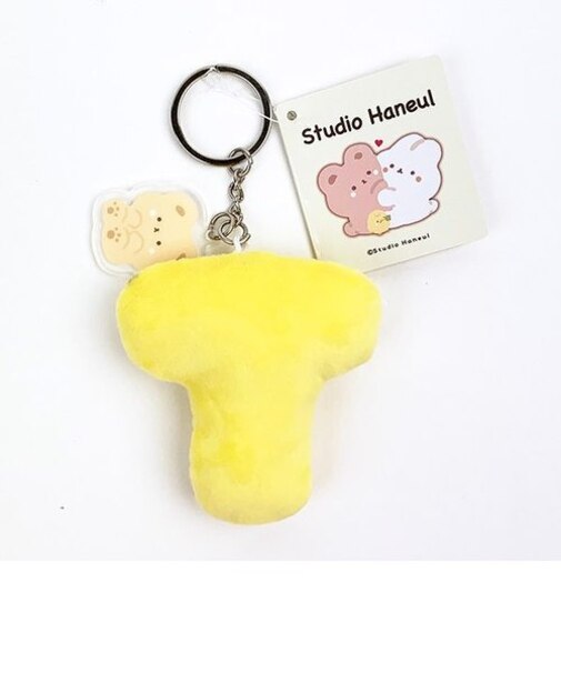 スタジオハヌル イニシャルマスコット T キーホルダー イエロー