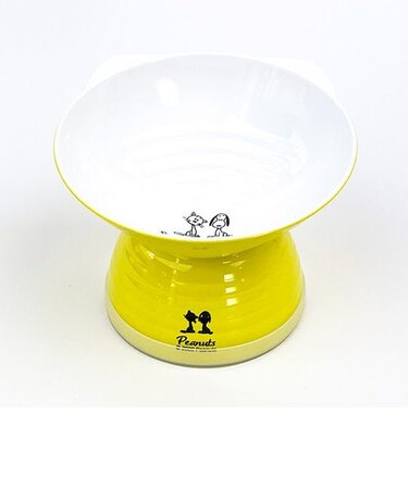 スヌーピー 猫 フードボウル イエロー スヌーピー ファーロン 皿 餌 ご飯 ペット ネコ