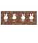 ミッフィー miffy ラインアート ロングマット Dick Bruna キッチン ブラウン
