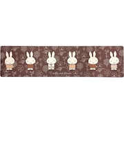 ミッフィー miffy ラインアート ロングマット Dick Bruna キッチン ブラウン