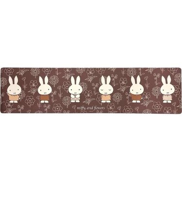 ミッフィー miffy ラインアート ロングマット Dick Bruna キッチン ブラウン