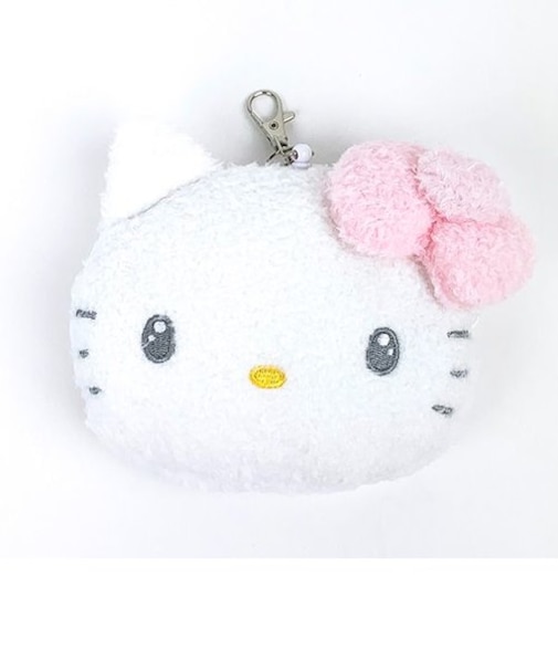 サンリオ ふんわり光る フェイスパスケース ハローキティ マスコット ぬいぐるみ 定期入れ ICカードケース